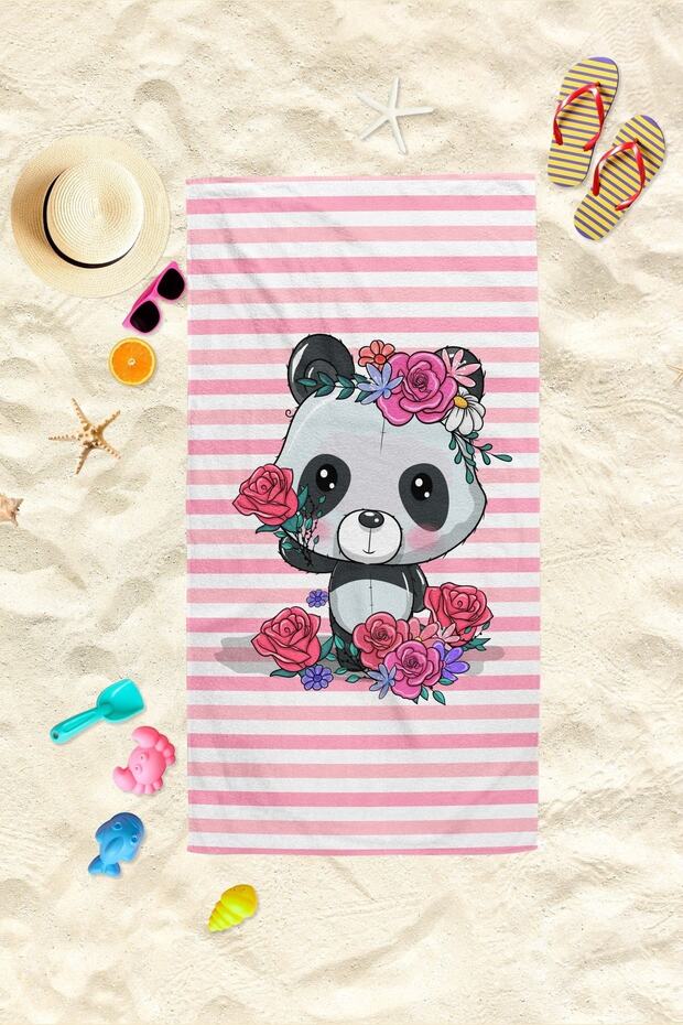 منشفة الشاطئ بنقشة الباندا - 1