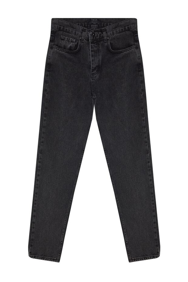 Antrasit %100 Pamuk Essential Fit Jeans Kot Pantolon TMNAW23JE00104 - 6
