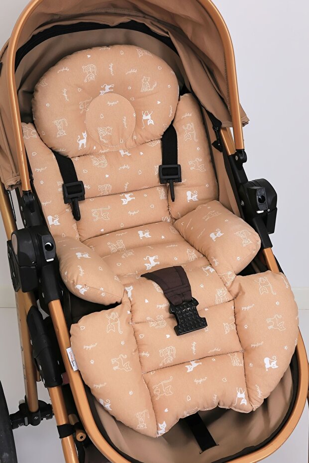 Orthopedic Baby Stroller Cushion with Waist Support, Cotton Fabric - Original Product