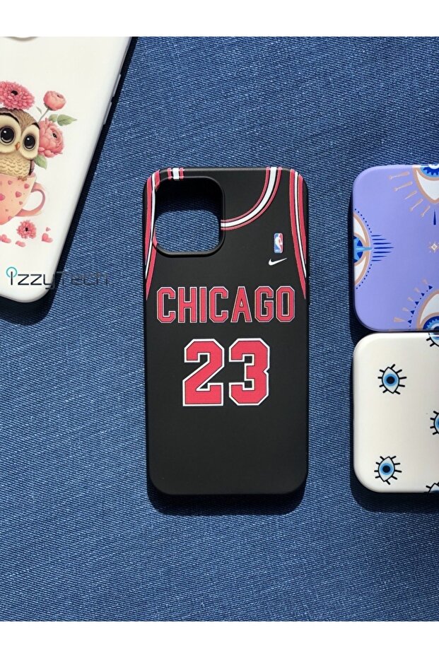 حافظة إطلاق آيفون 12 برو ماكس بنمط شيكاغو مع جزء داخلي مخملي - 1