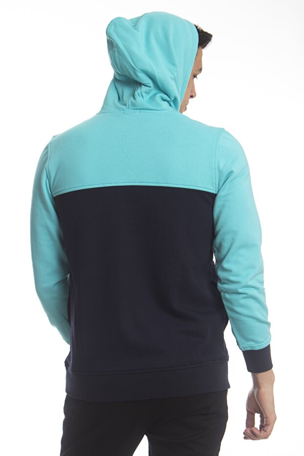 2 Renk Cepli Basic Kapüşonlu Sweatshirt - 2
