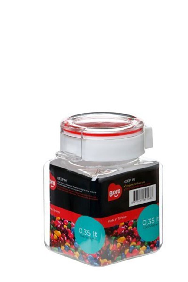 0.35 Liter Pet Corner Storage Container Jar 63mm No:1 - Bo2200