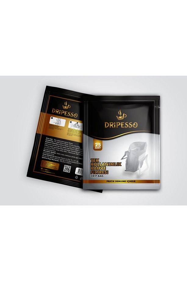Dripesso Filtre Kahve Torbası 25 Adet Boş Pratik Filtre - 1