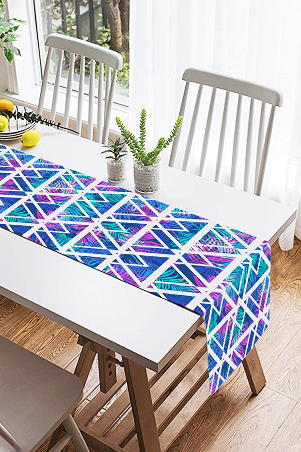 Palm Zigzag Pattern Digital Printed Runner - 2