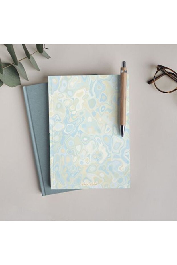 Gift - Unlined Notebook Series - N058 Mint Water Pattern Notebook