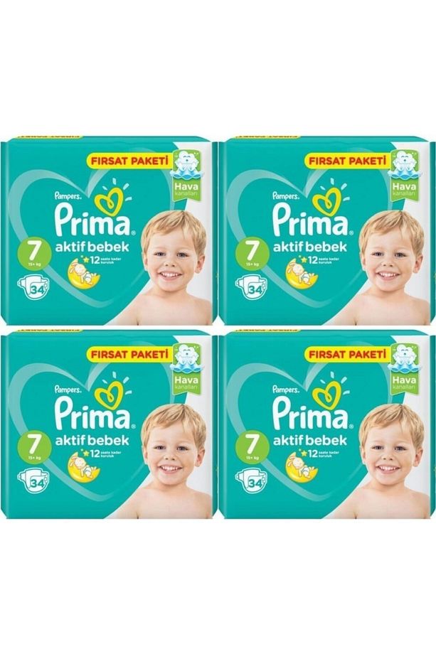 Aktif Bebek 7 Numara 15+kg 34 Adet X 4 Adet - 1