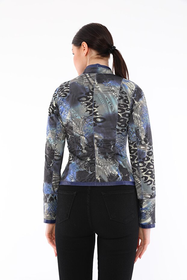 Kadın Mor Çift Taraflı Deri Ceket - 6