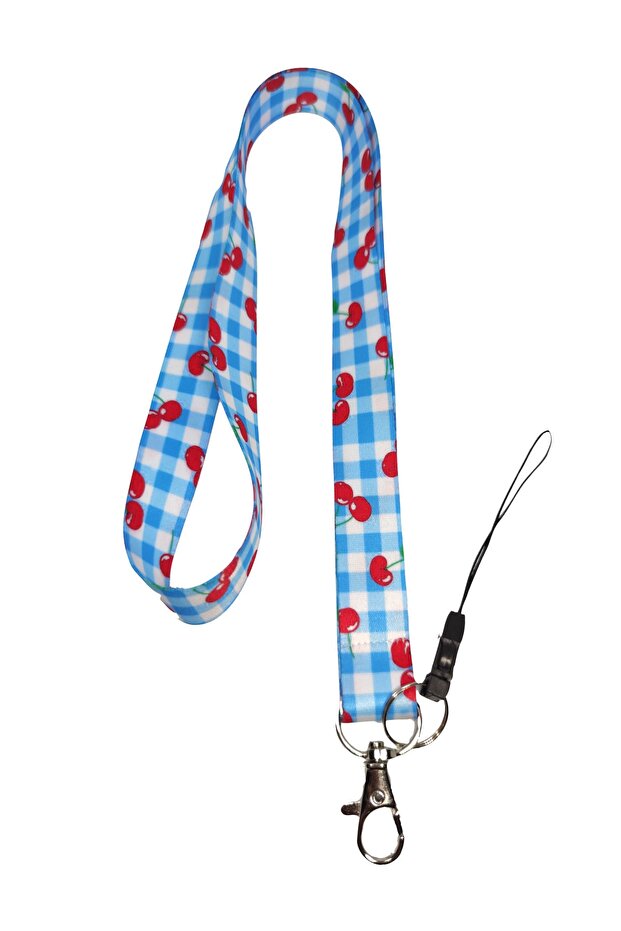 الكرز منقوشة الرقبة حبل حزام الهاتف - 1