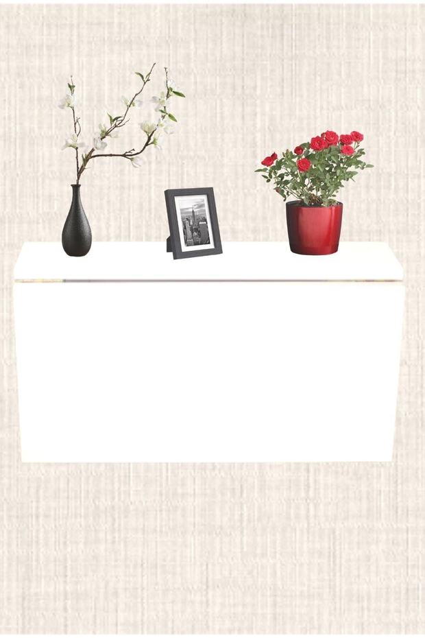Duvara Monte Monteli Katlanır Masa Çalışma Yemek Masası Duvardan Açılan Montaj Monteli Masa 60*90 Cm - 6