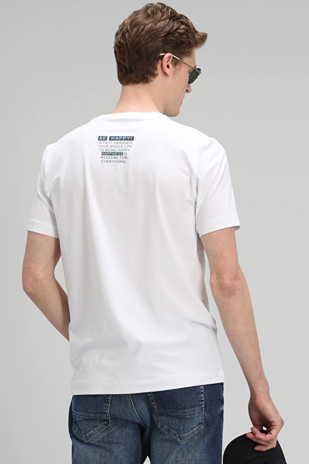 Timur Erkek Basic Tişört Beyaz - 5