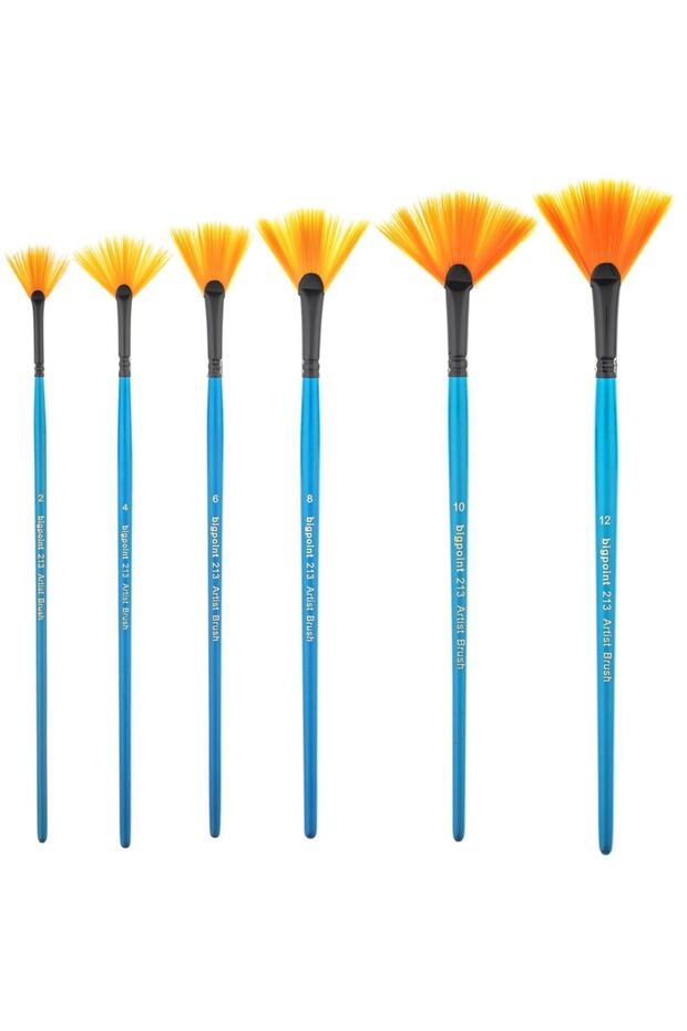 213 Series - Synthetic Bristle Fan Brush No: 4
