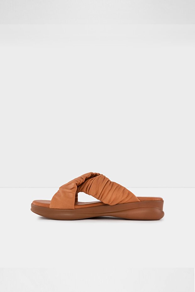 Halleın-tr-hakiki Deri Taba Kadın Terlik - 2