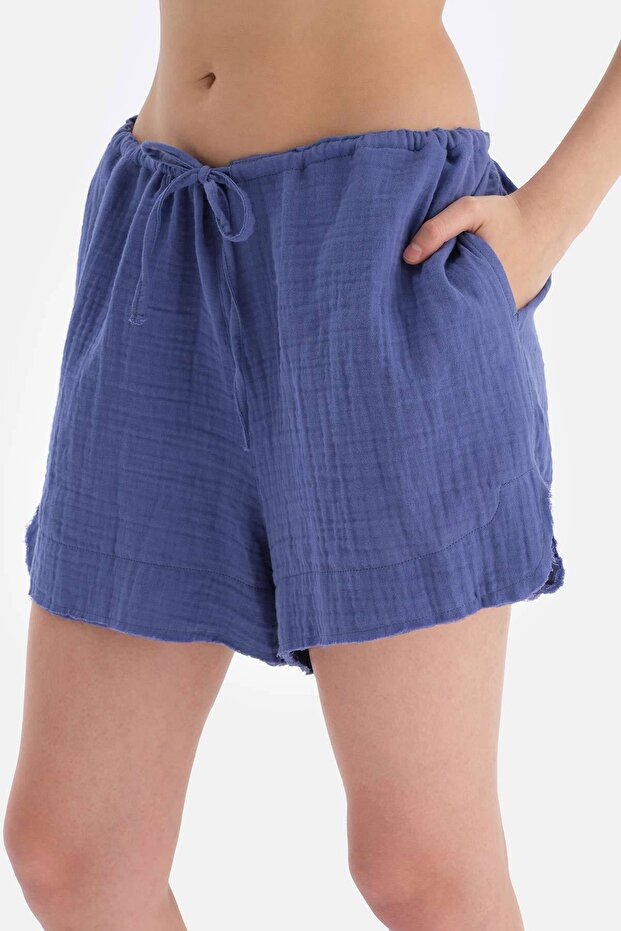 Lila Müslin Şort - 4