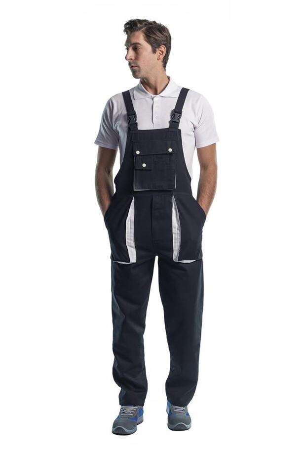 , Fan Gardener Jumpsuit, Black-white -8e350- Salopet