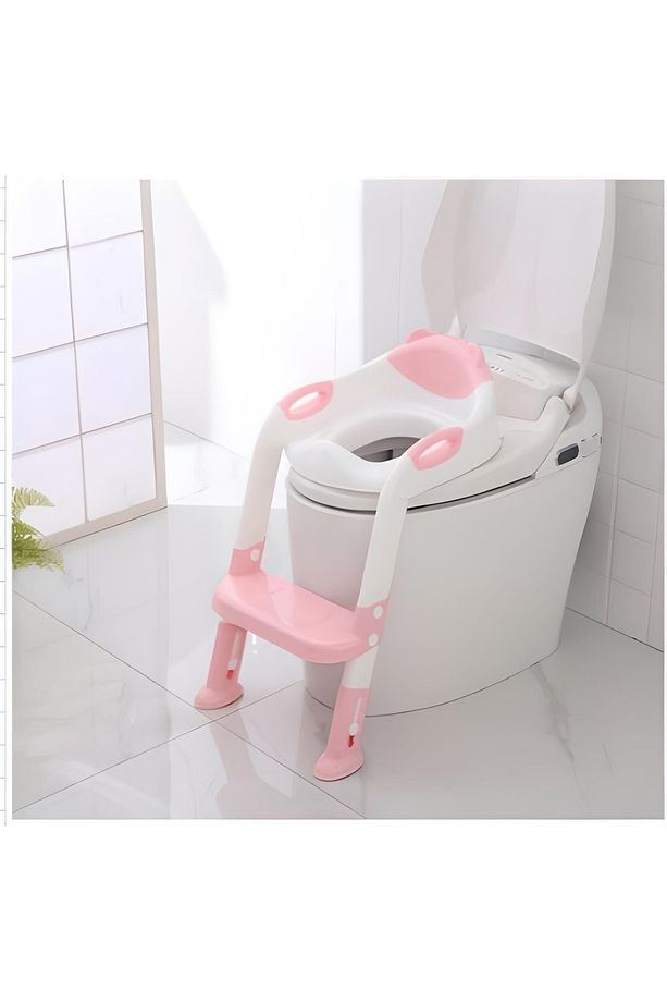 Merdivenli Çocuk Klozet Adaptörü  Pembe - 2