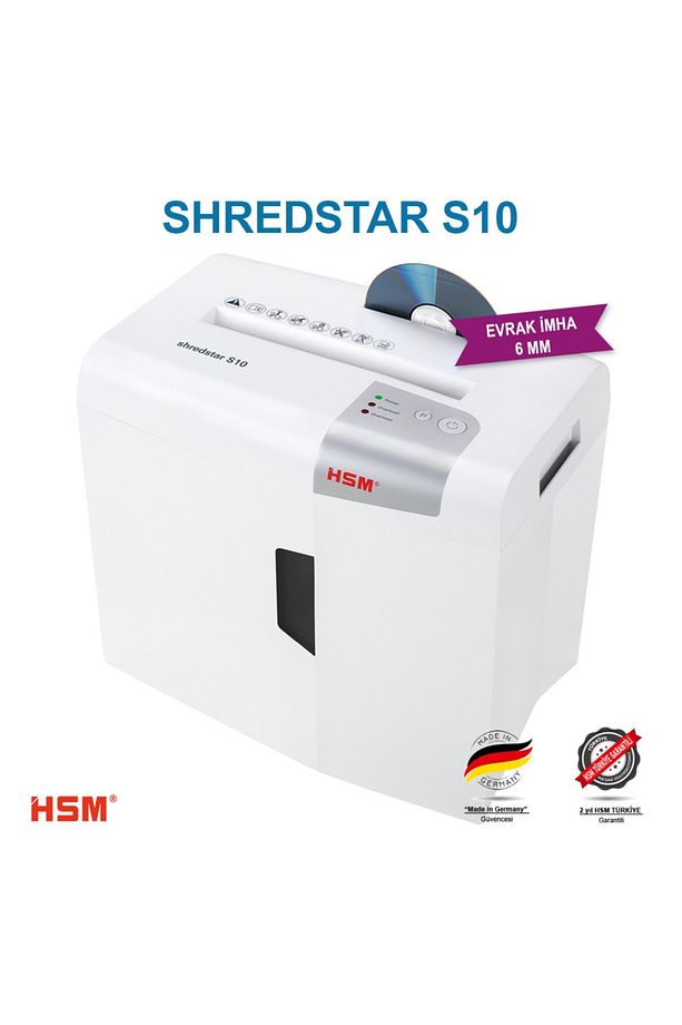 Shredstar S10 Evrak Imha Makinesi / Kağıt Kırpma Makinesi - Cd Imha Makinesi - Düz/şerit Kesim 6 - 4