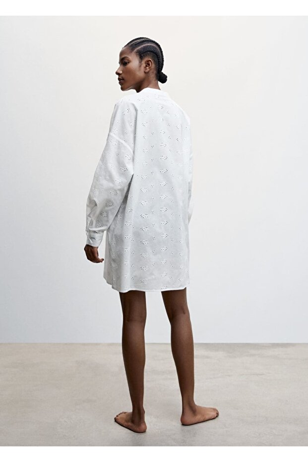 Ajurlu Pamuklu Gecelik - 4