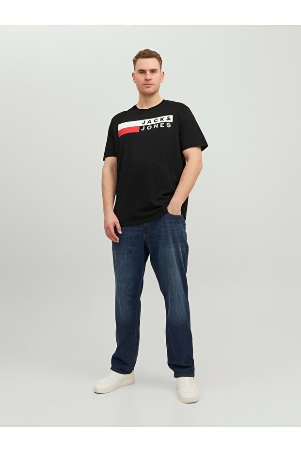 Jack Jones12158505 Striped Printed Oversize T-shirt - Black - 6xl