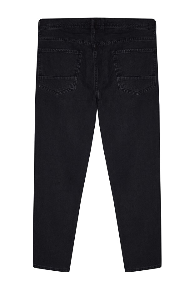 Siyah Relax Fit Boyfriend Jeans Kot Pantolon TMNAW21JE0286 - 9