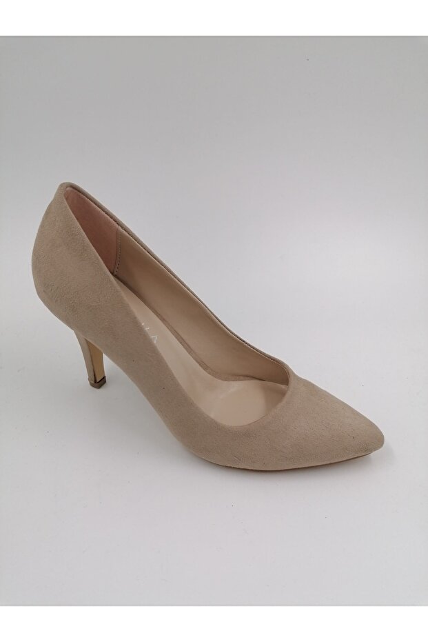 Msm Nude Suede Toc Stiletto - 1