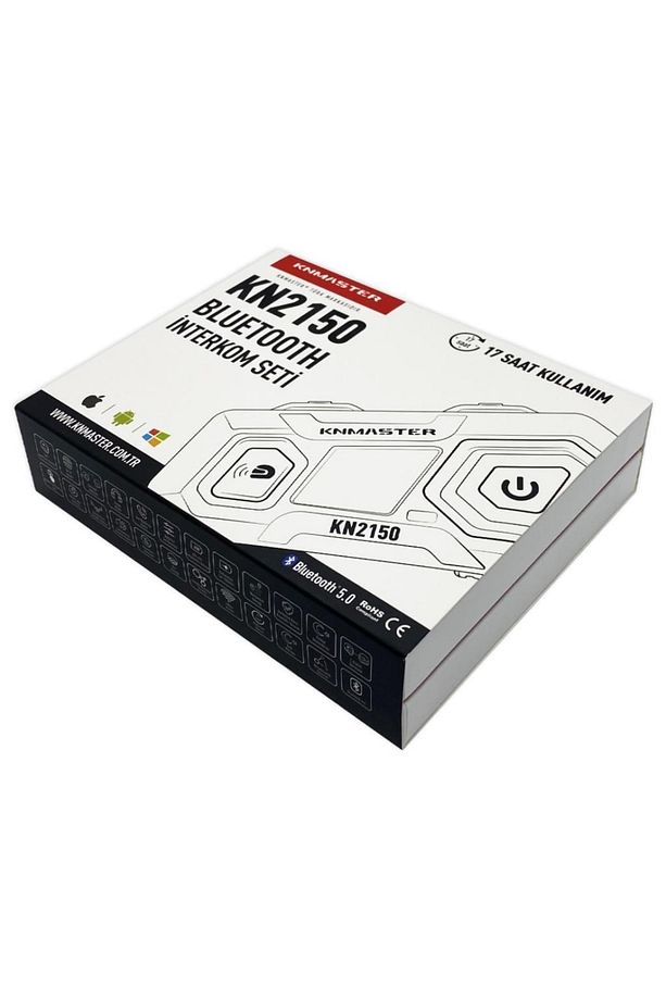 Kn2150 Motosiklet Kask Interkom Bluetooth Intercom Kulaklık Seti Siyah Hediye Seti - 6