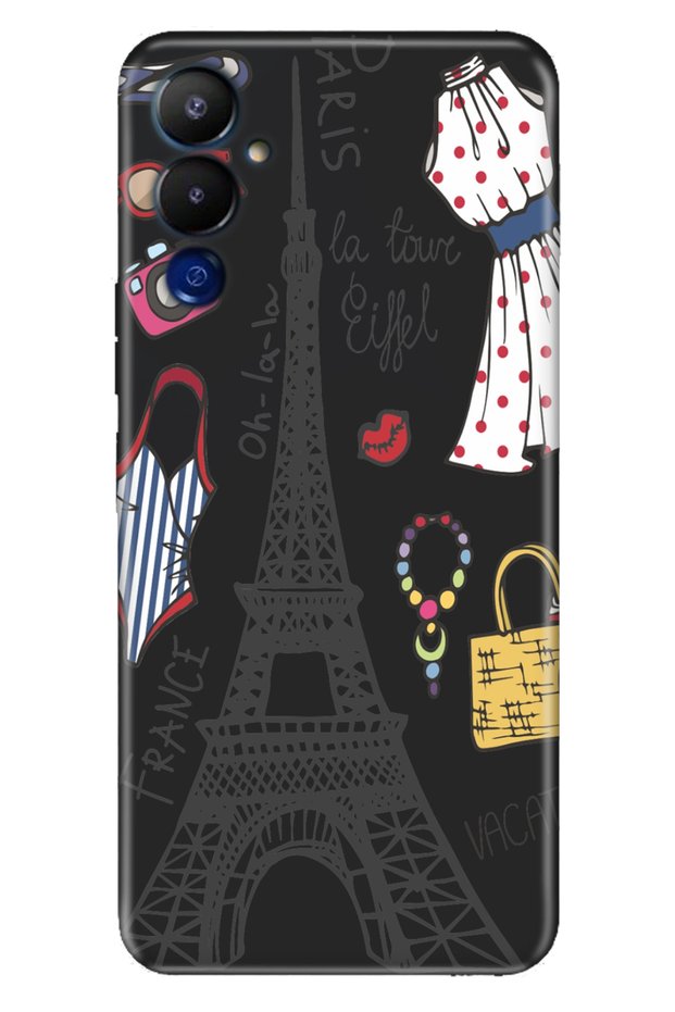 Pova 4 Case Silicone Patterned Illustrated Uv Cover Fashion Paris