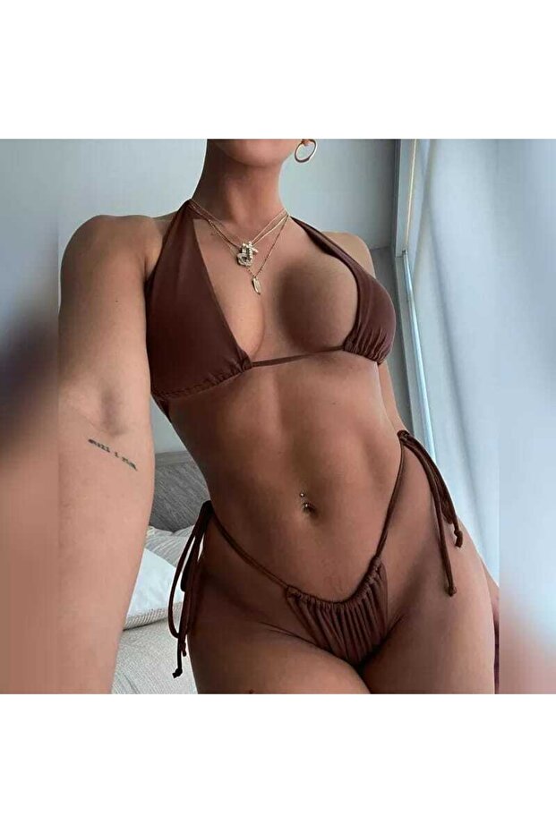 طقم بيكيني بني - 1