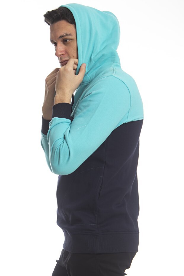 2 Renk Cepli Basic Kapüşonlu Sweatshirt - 3