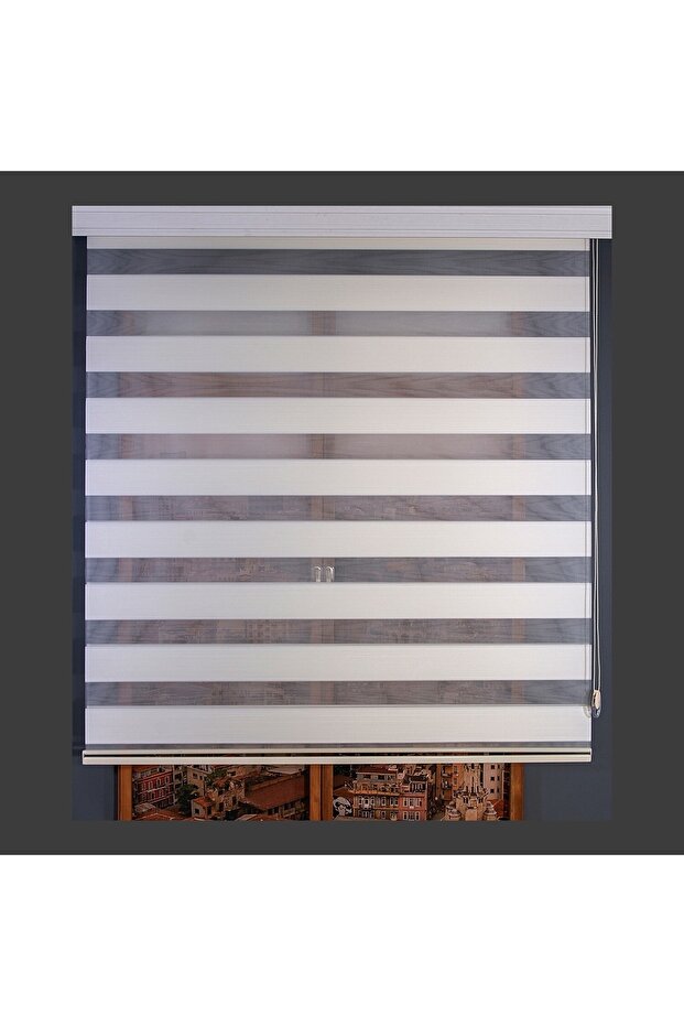 Micro Plise Krem Zebra Perde - 1