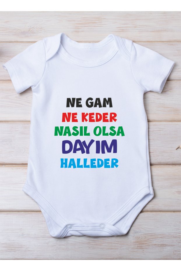 What Gam What Sorrow How My Uncle Can Handle Printed Cotton Baby Bodysuit