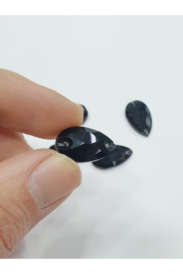 Crystal Planting Stone - 10*18 Mm Drop Black (50 PCS)