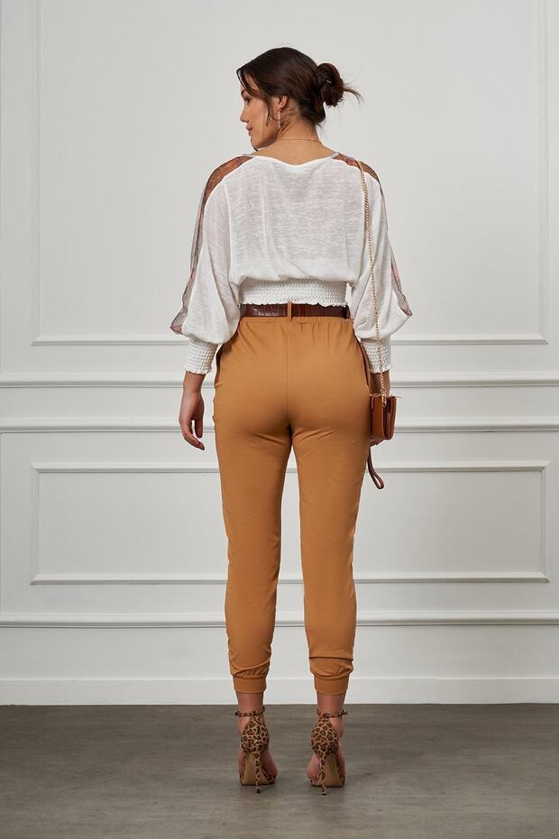 Regular Beli Lastikli Pantolon - 3