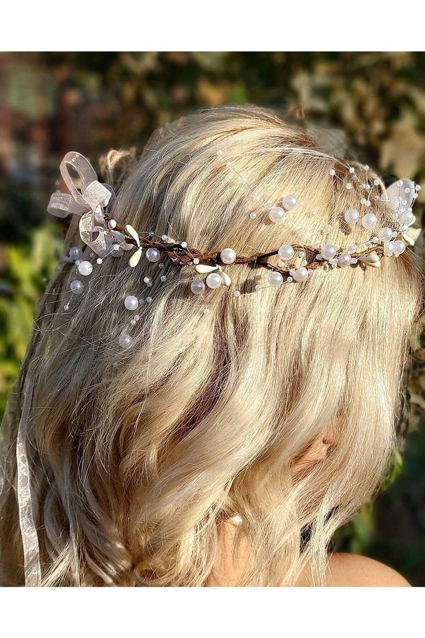 Orchid Flower for Brides, Bridesmaid & Party & Maternity & Outdoor Shooting Crown, Henna Crown and Bridal Crown –