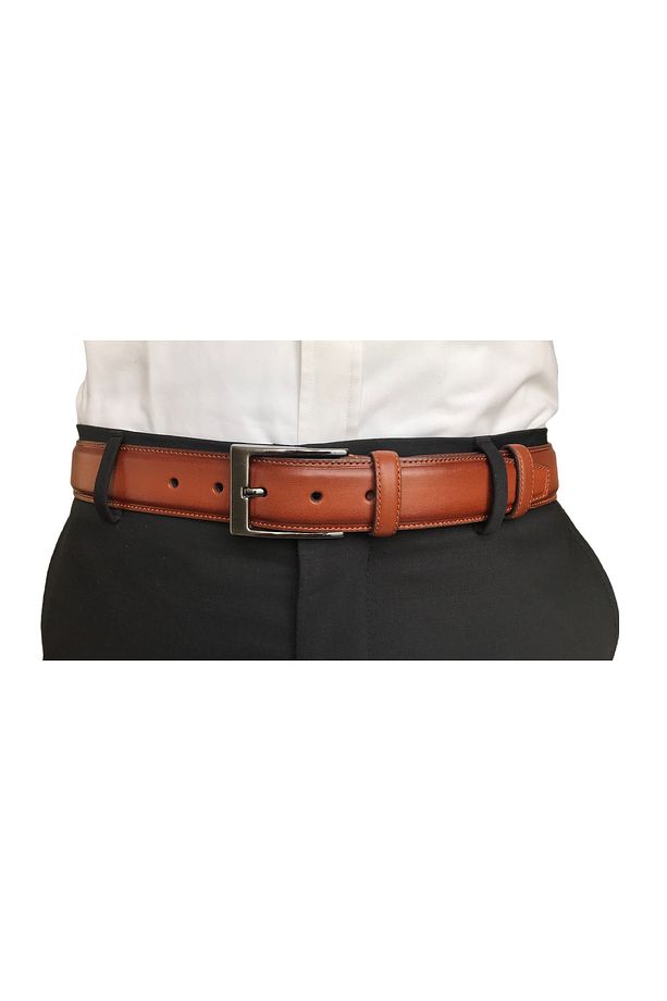 Hakiki Kaliteli Deri Set Klasik Kumaş Pantolon Kemeri; Siyah, Kahve, Lacivert, Taba 3,5 Cm 4'lü=kdks - 6