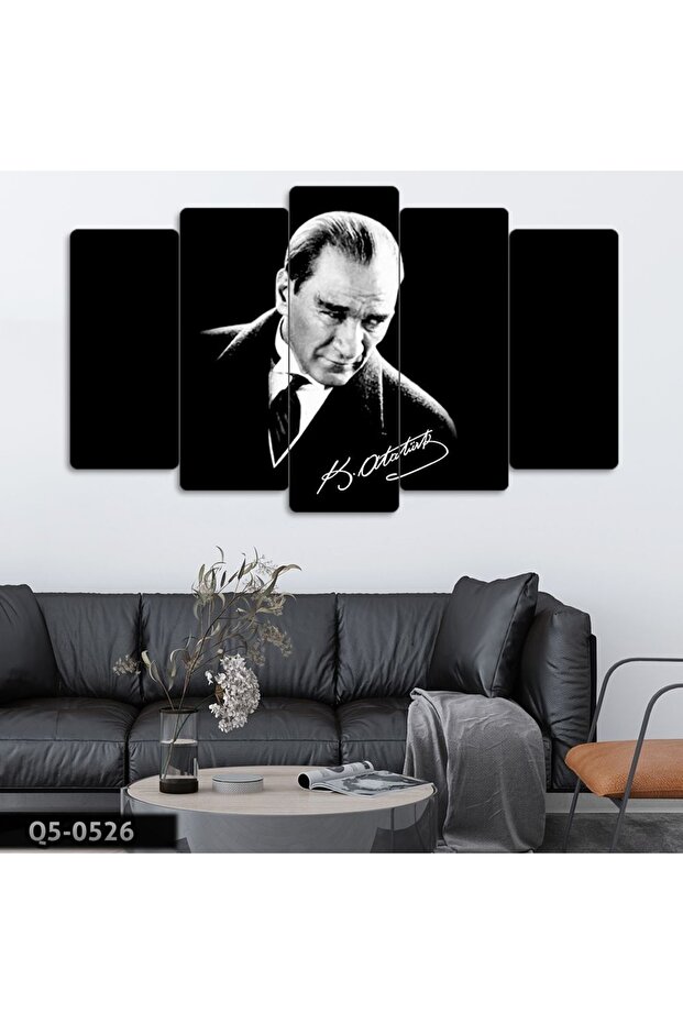 Atatürk Temalı 5 Parça Tablo - 2