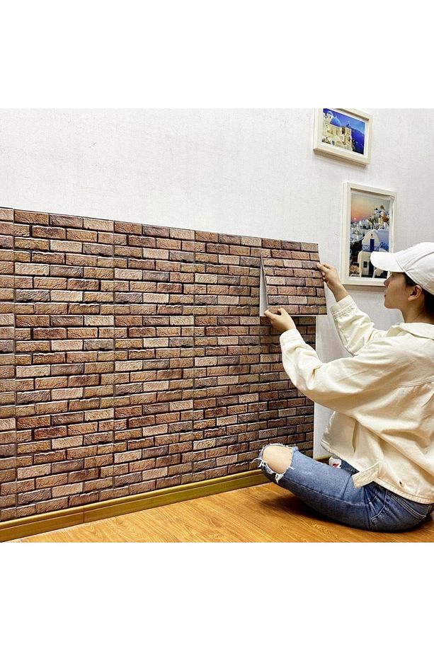 1adet 30cmx30cm 3d Kendinden Yapışkanlı Duvar Kağıdı Kaplama Su Geçirmez Mutfak Banyo - 5
