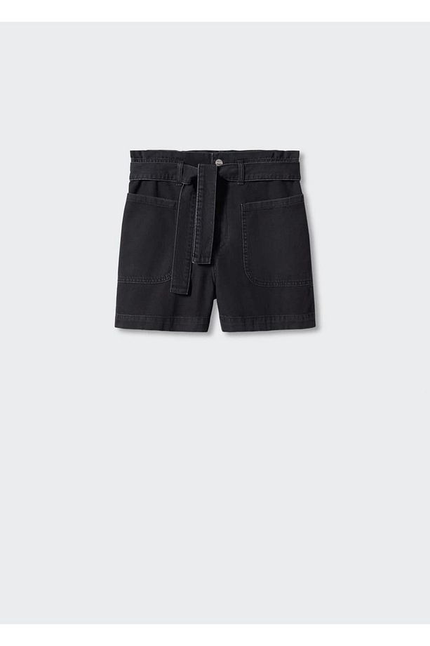 Paperbag Denim Şort - 3