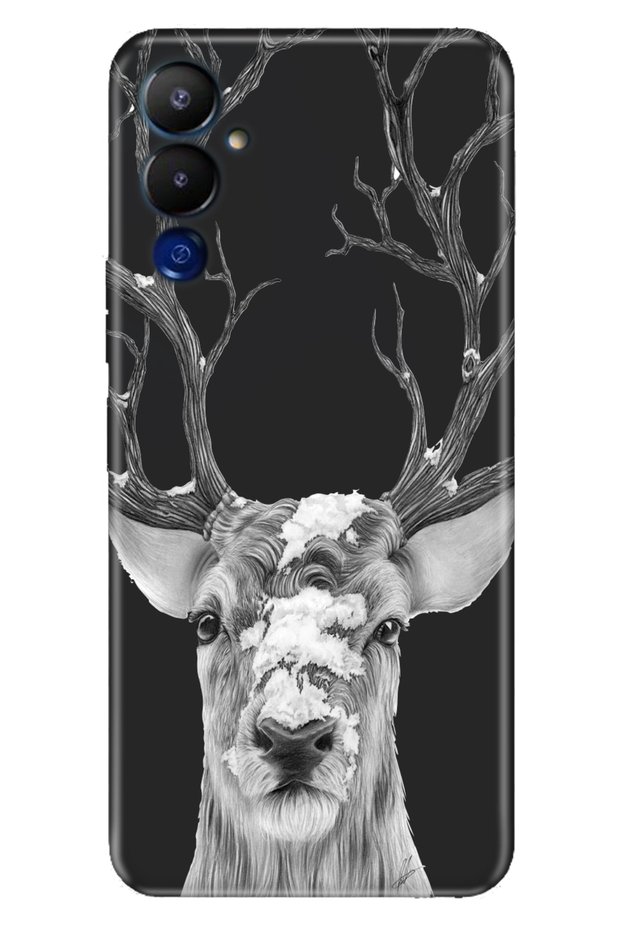 Pova 4 Case Silicone Patterned Illustrated Uv Cover Reindeer