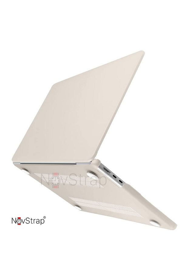 Macbook Air M1 Çip A2337 A1932 A2179 13.3" Uyumlu Kılıf Cream Hard Shell Rubber Kapak - 4