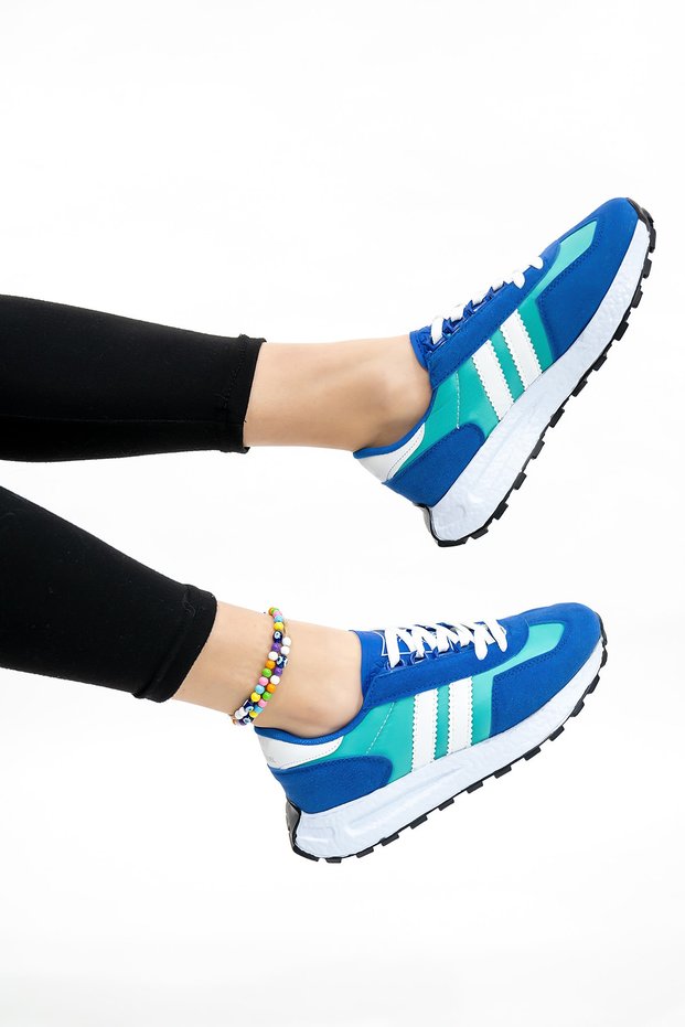 Men's Women's Daily Comfortable Sole Blue Sports Shoes Sneaker
