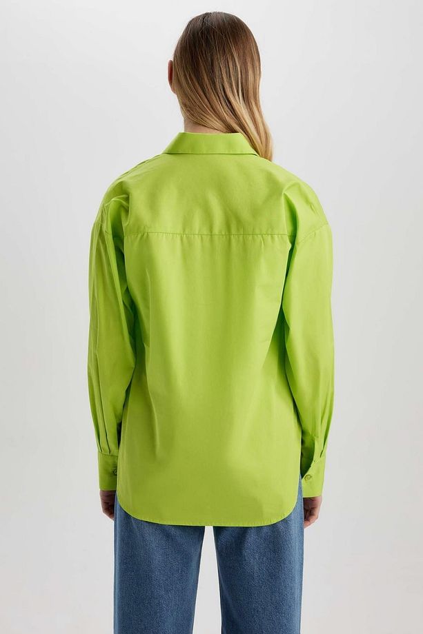 Regular Fit Poplin Uzun Kollu %100 Pamuk Gömlek - 6