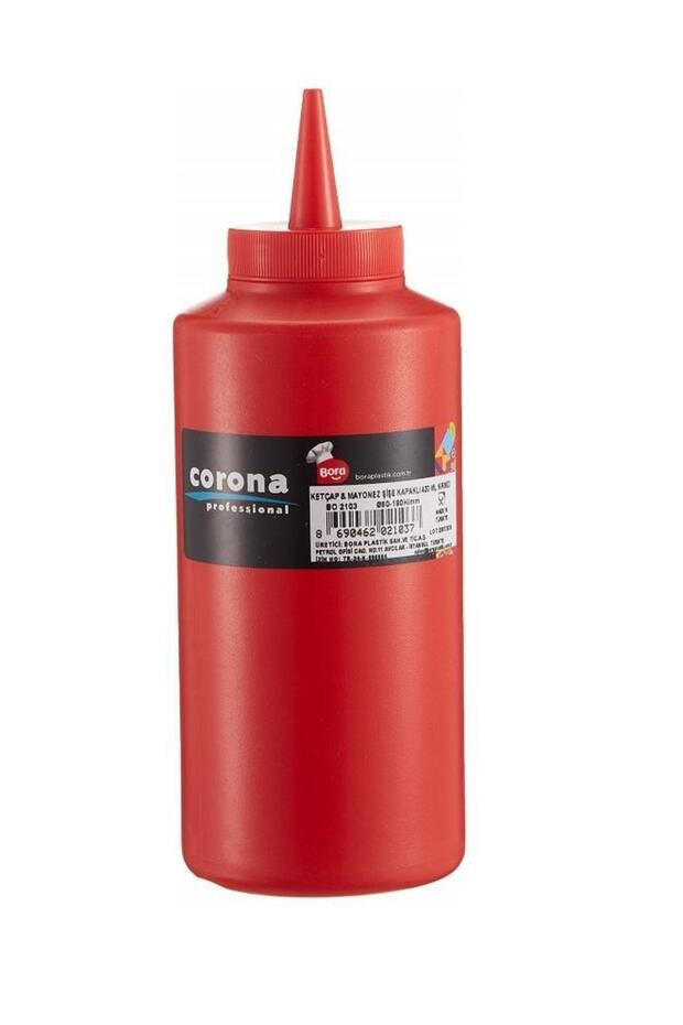 Plastic Ketchup Mayonnaise Bottle 420 Ml Red Bo2103
