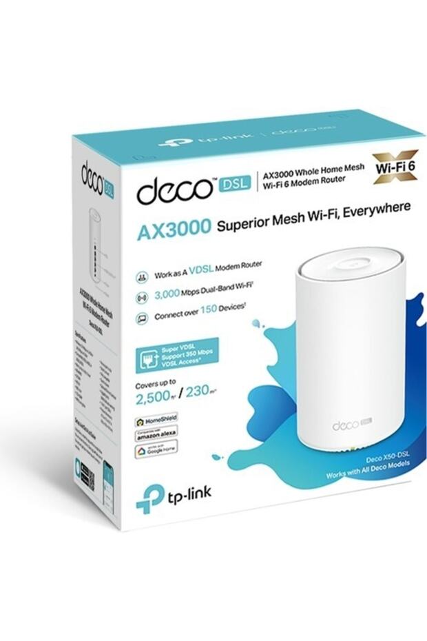 Deco X50-dsl Tekli Wi-fi 6 Ax3000 Tüm Evi Kapsayan Mesh Wifi Sistemi - 4