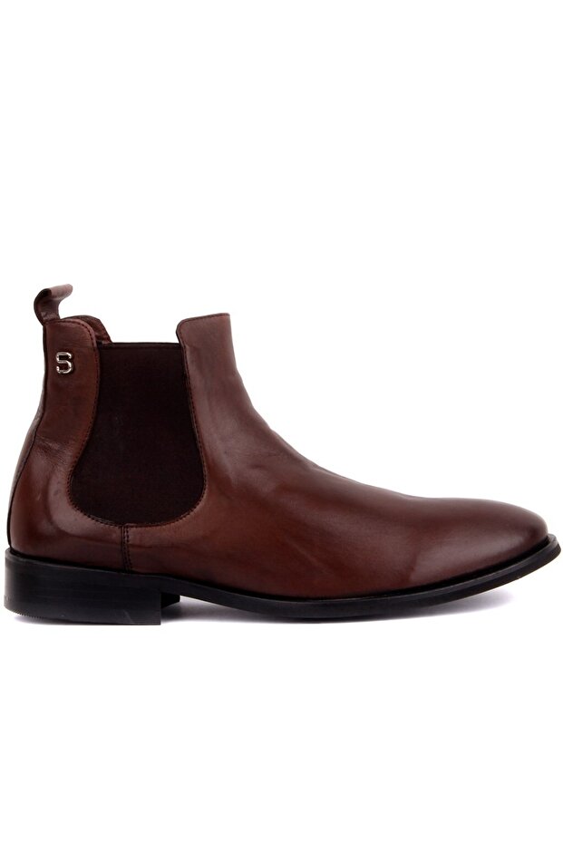 - Brown Leather Men's Chelsea Boots 102-3664-1155Kr