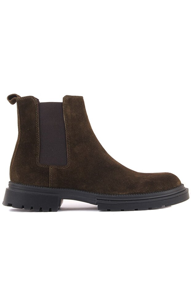 Khaki Suede Men's Chelsea Boots 102-057-10201