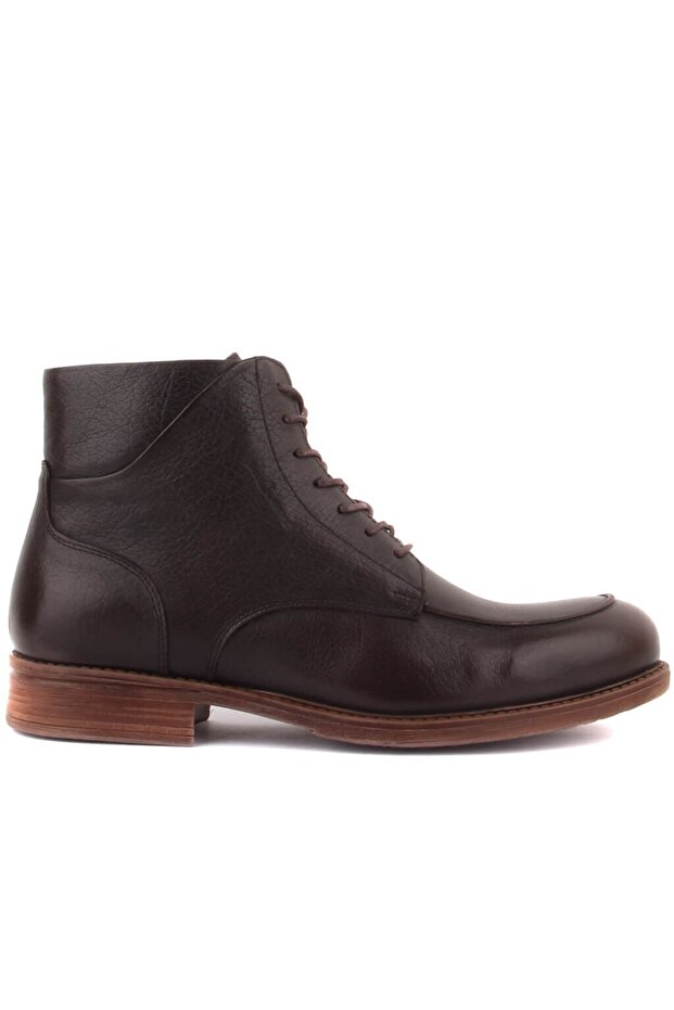 - Brown Leather Lace-Up Men's Boots 102-4013-Gol
