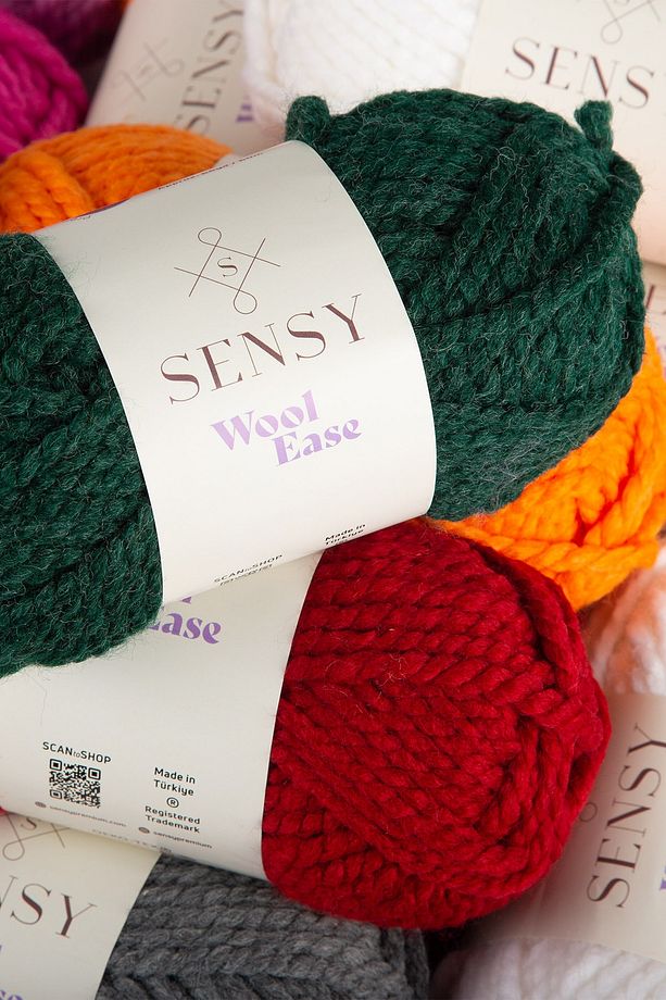 Premium Wool Ease El Örgü Ipi Atkı Bere Şapka Ip Panço Ipi Hırka Ipliği Gri - 8