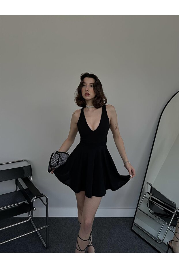 Mini Flounced Women's Dress with Shorts