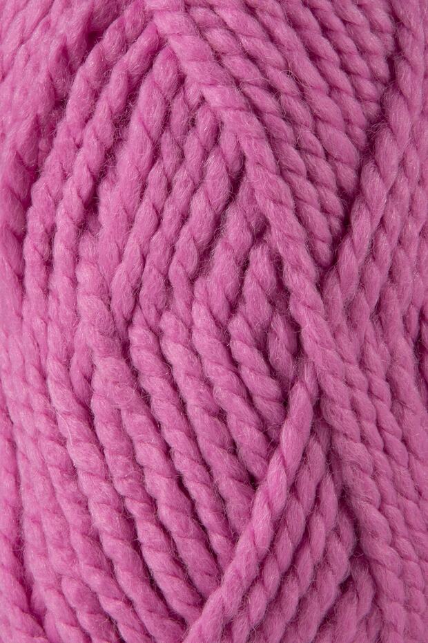 Premium Wool Ease El Örgü Ipi Atkı Bere Şapka Ip Panço Ipi Hırka Ipliği Pembe - 3