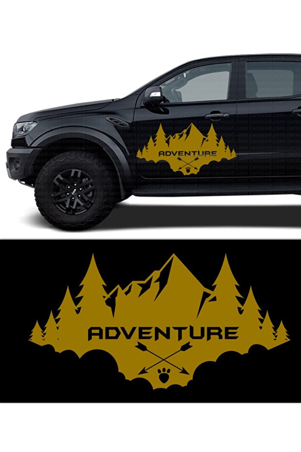 50 X 26 cm Adventure Adventure Camping Caravan Sticker, Off Road Sticker